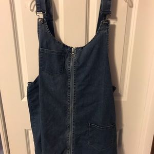 Denim overall skirt